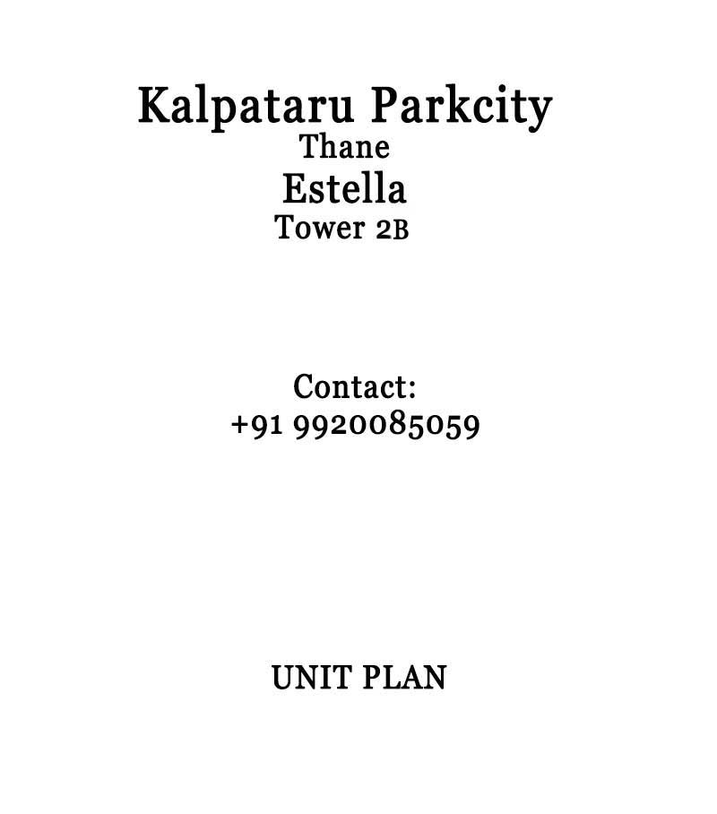 Kalpataru Estella 2BHK Luxury Residence Unit Plan